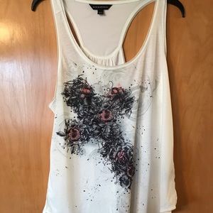 Rock & Republic white graphic tank top